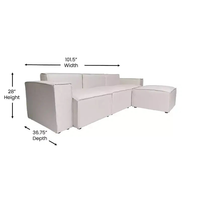 Flash Furniture Bridgetown, luksuzna modularna kutna sofa