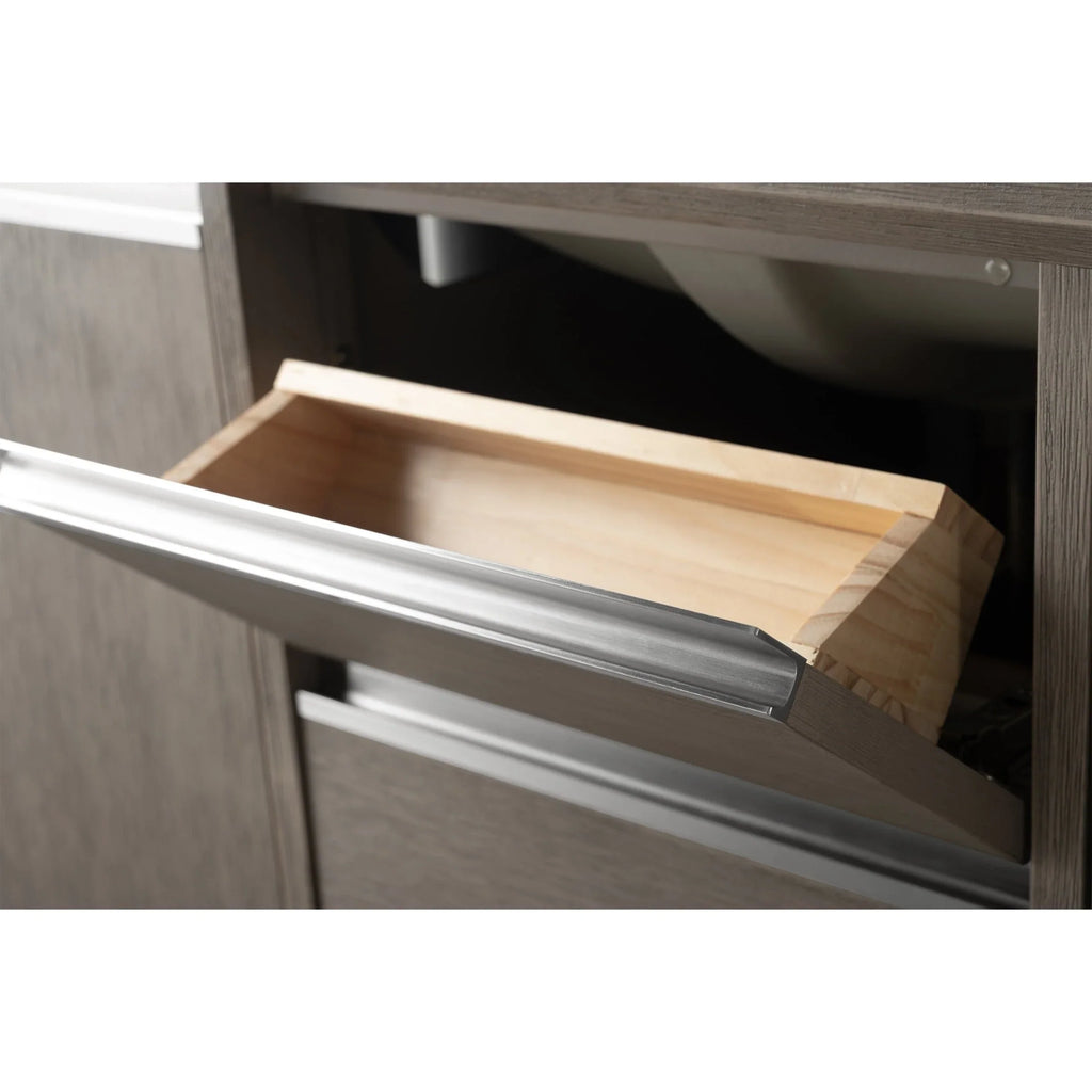 Badunterschrank von Vanity Art mit Keramikwaschbecken und Kunstmarmorplatte
