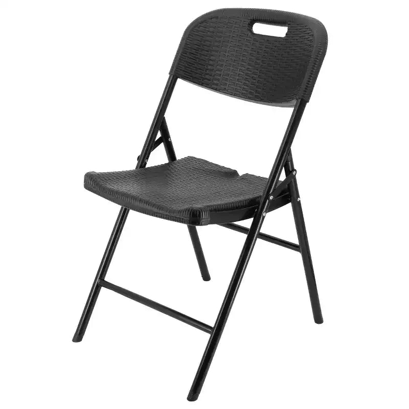 Elama 4er-Set Klappstühle aus Rattan für drinnen und draußen