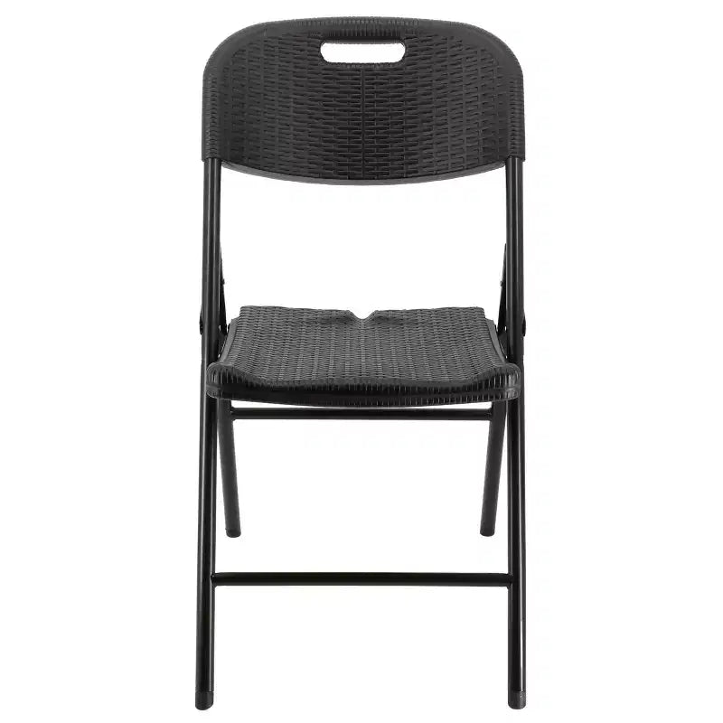 Elama 4er-Set Klappstühle aus Rattan für drinnen und draußen