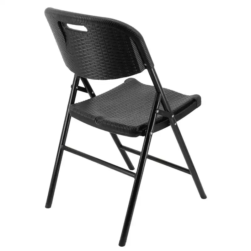 Elama 4er-Set Klappstühle aus Rattan für drinnen und draußen