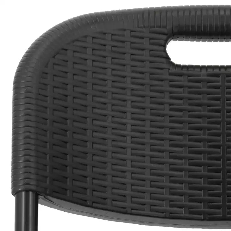 Elama 4er-Set Klappstühle aus Rattan für drinnen und draußen