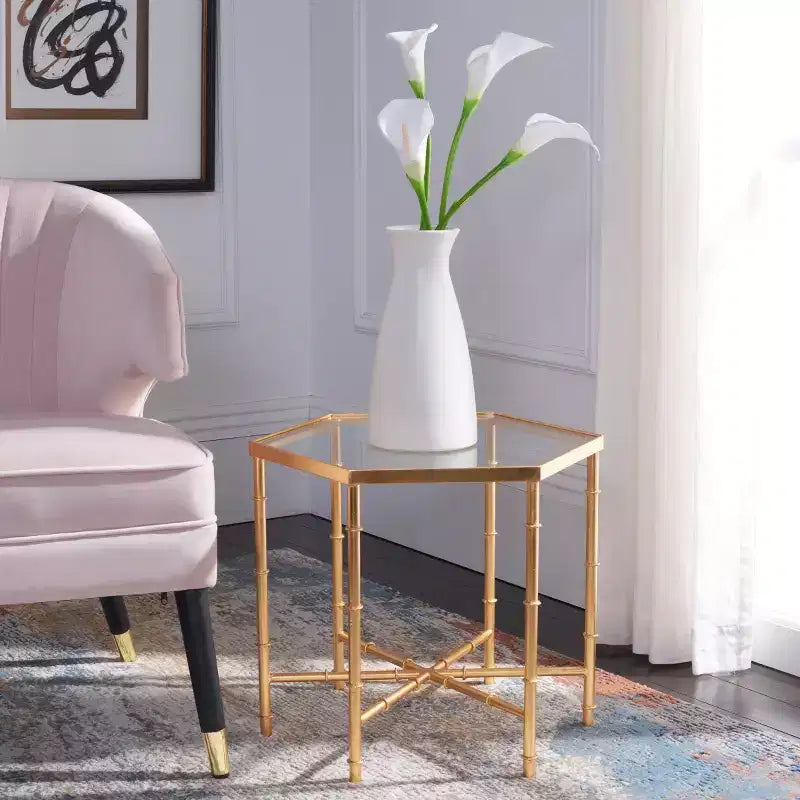 Kerri Accent Table - Gold/Clear