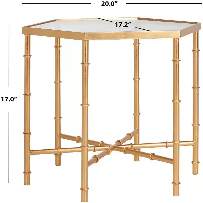 Kerri Accent Table - Gold/Clear