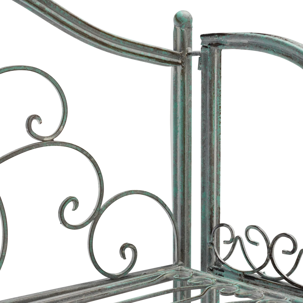 Scaffale portateglie da esterno SAFAVIEH Bryn in ferro battuto in stile vittoriano a 4 ripiani - 25 In. W x 15 In. D x 63 In. H - 25W x 15D x 63H
