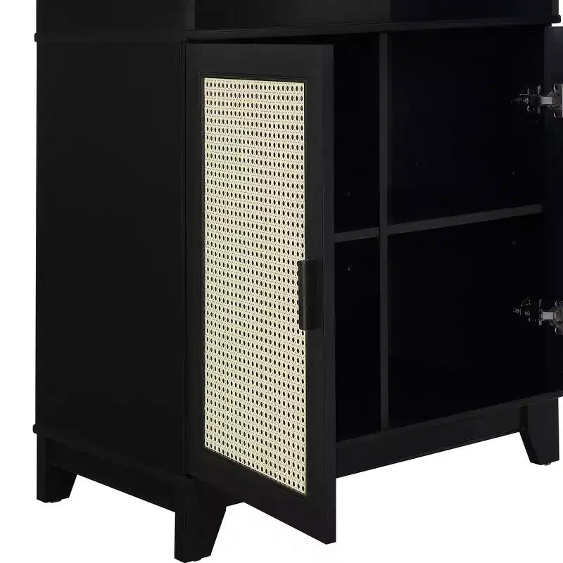 Libreria Sheridan Modern a 7 ripiani in canna d'India
