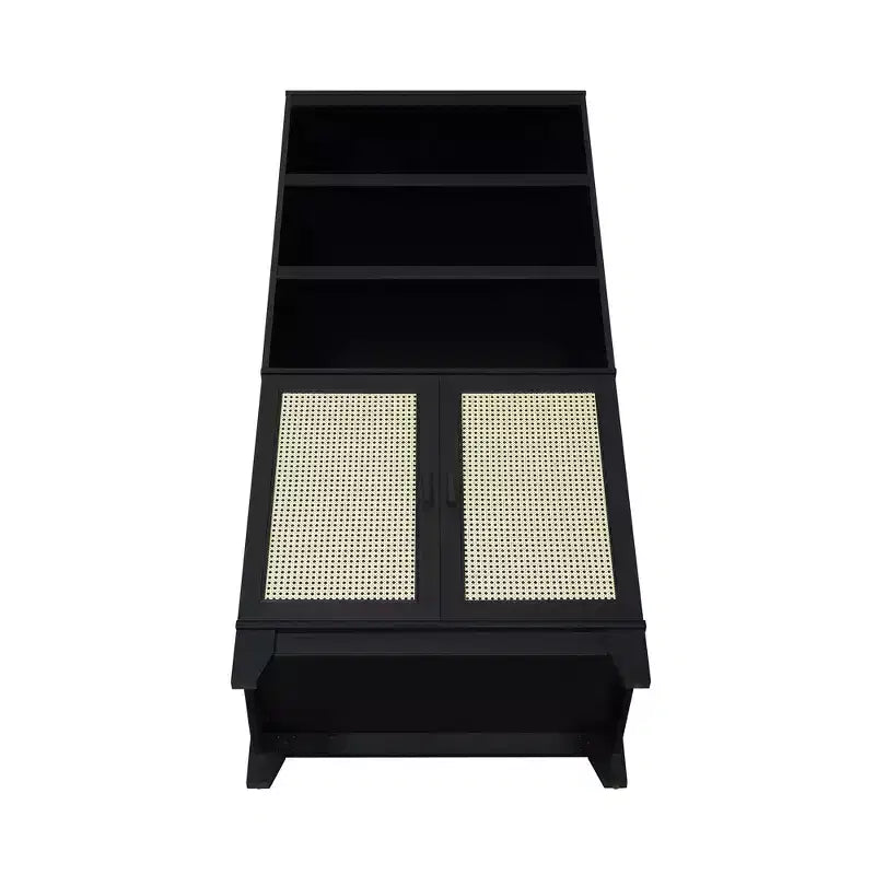 Libreria Sheridan Modern a 7 ripiani in canna d'India