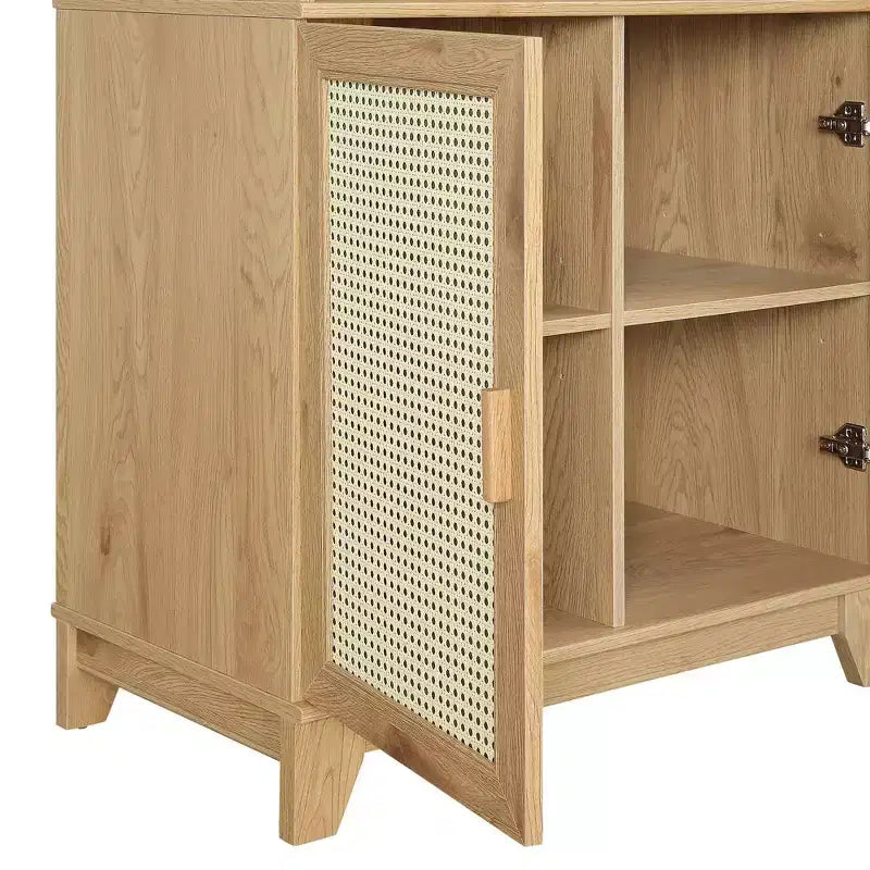 Sheridan Modern 7 Shelf Cane Bookcase