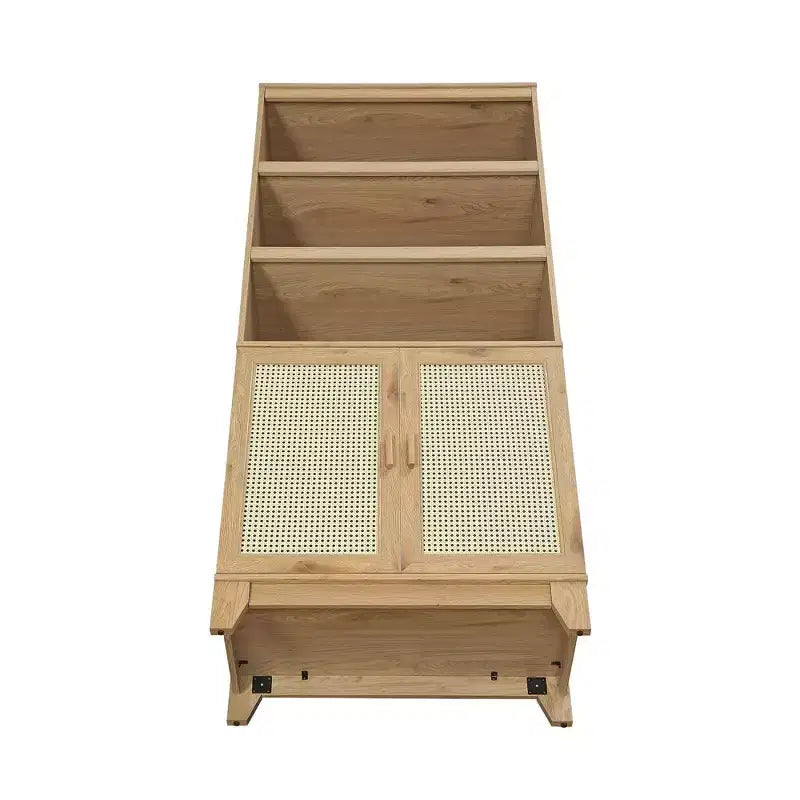 Libreria Sheridan Modern a 7 ripiani in canna d'India