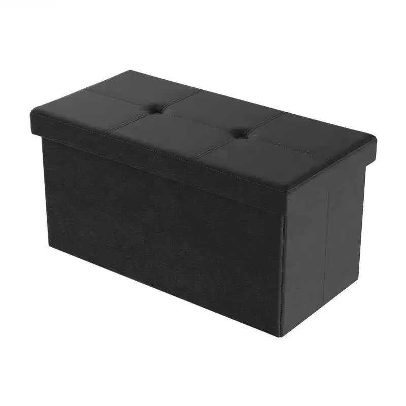 Hasting Home 30-Inch Faux Leather Folding Storage Ottoman