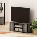 Furinno TV Stand Entertainment Media Center w/2 Storage Cabinets & Open Shelves for TV Size up to 45 Inch,French Oak/Black