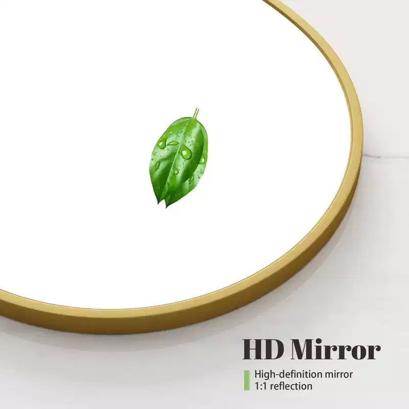 Dovelina Armadietto Porta Medicinali Moderno ad Arco con Specchio, Specchio da Bagno con Cornice in Metallo e Contenitore - 36x24