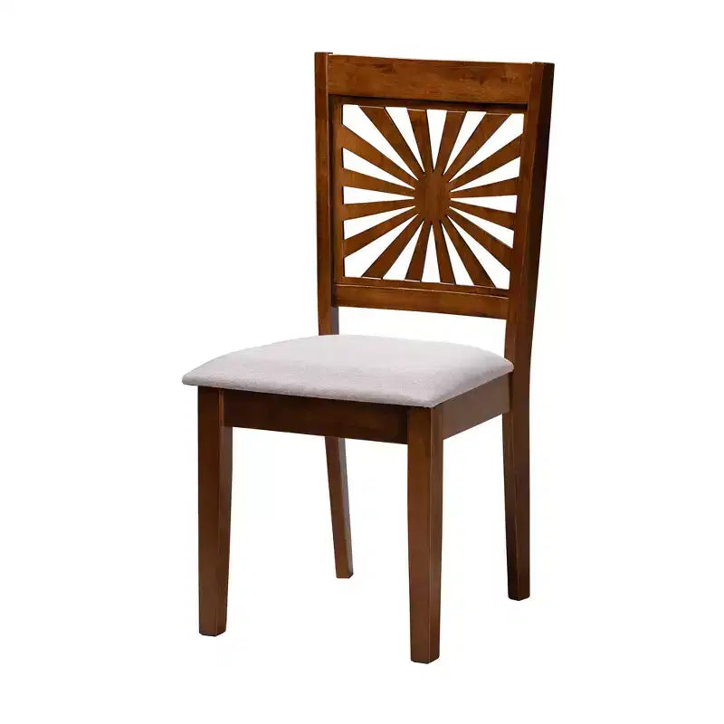 Set da pranzo moderno Baxton Studio Olympia in tessuto e legno