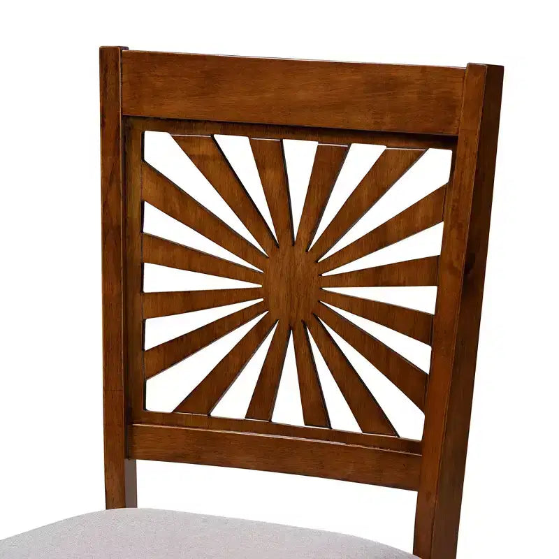 Set da pranzo moderno Baxton Studio Olympia in tessuto e legno
