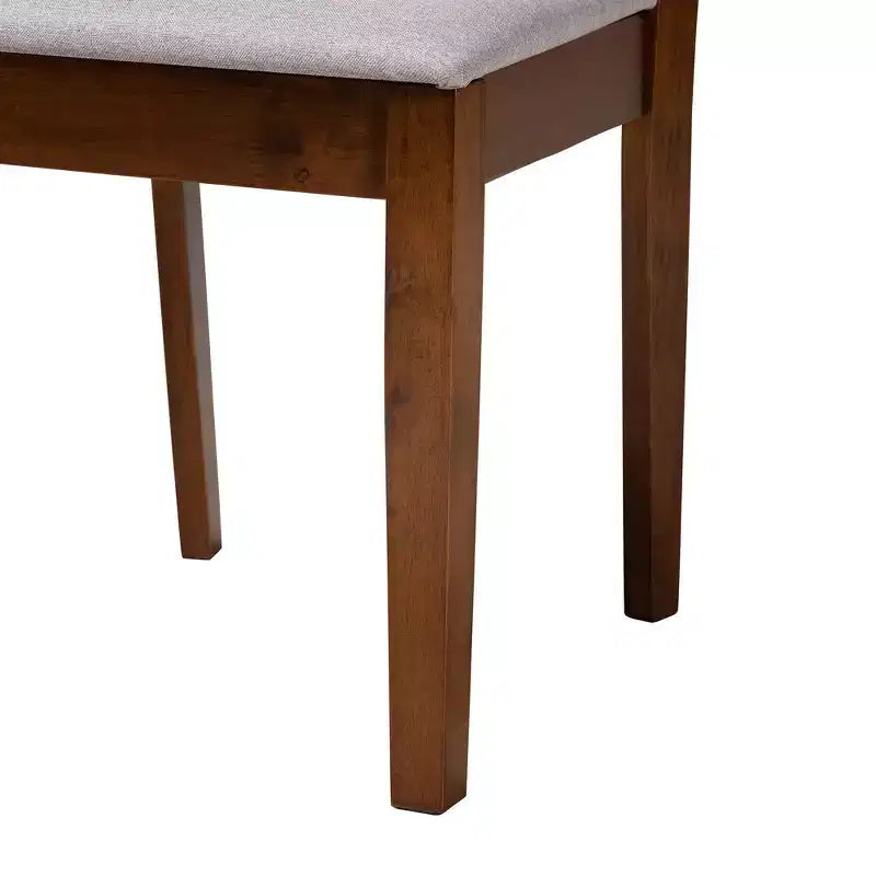 Set da pranzo moderno Baxton Studio Olympia in tessuto e legno