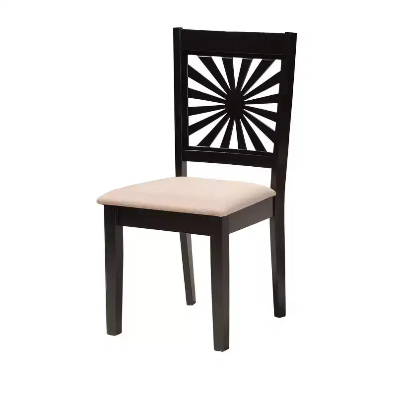Set da pranzo moderno Baxton Studio Olympia in tessuto e legno