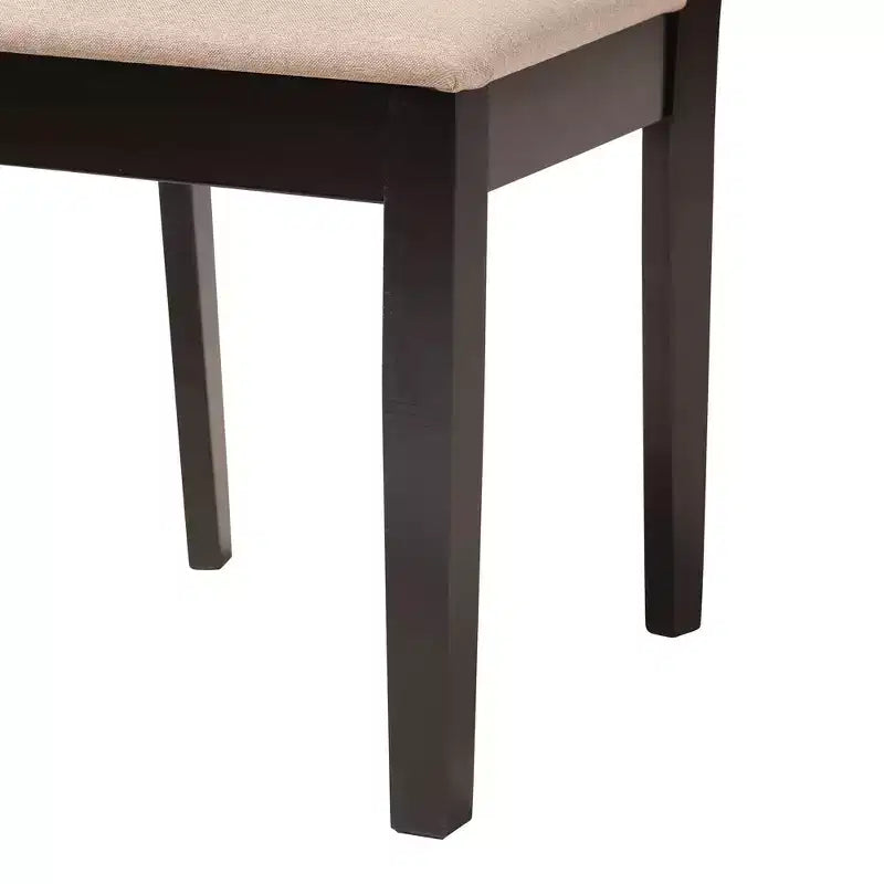 Set da pranzo moderno Baxton Studio Olympia in tessuto e legno