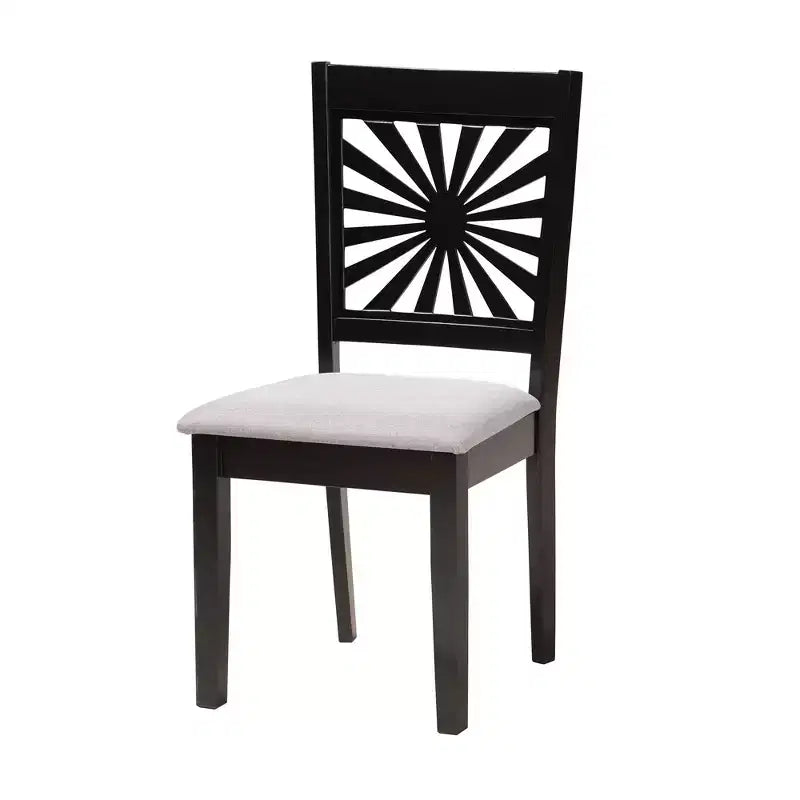Set da pranzo moderno Baxton Studio Olympia in tessuto e legno