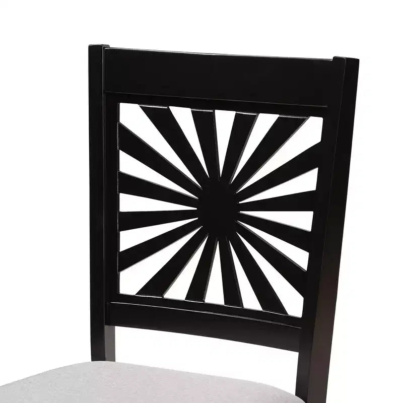 Set da pranzo moderno Baxton Studio Olympia in tessuto e legno