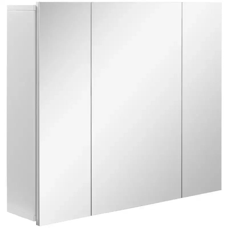 kleankin Medicine Cabinet, Bathroom Mirror with Storage Cabinet and Adjustable Shelves, Wall Mounted Bathroom Vanity Mirror, White