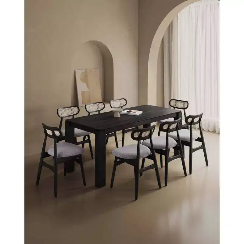 Set da pranzo rettangolare Manhattan Comfort 9 pezzi 70.86" Rockaway e Colbert
