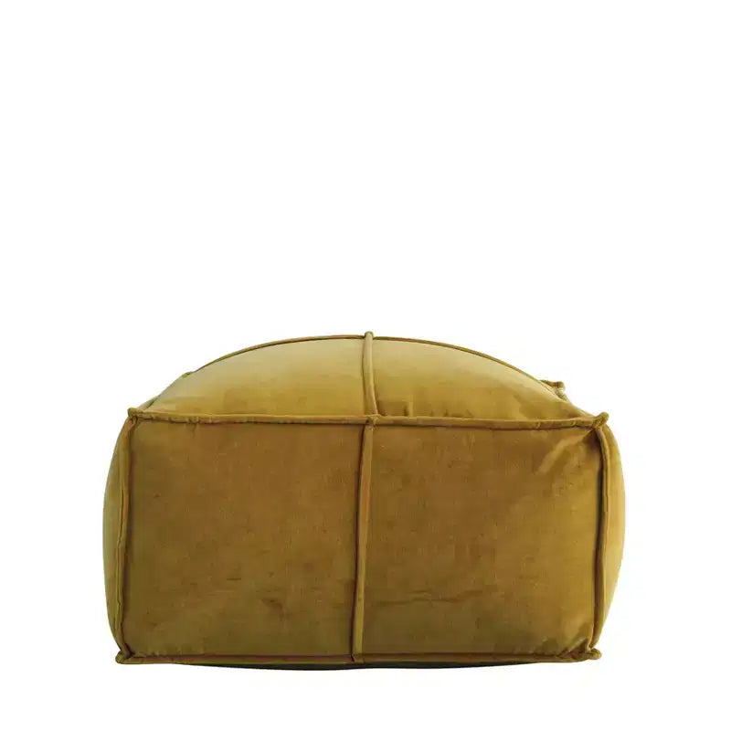 Pouf quadrato in velluto di cotone