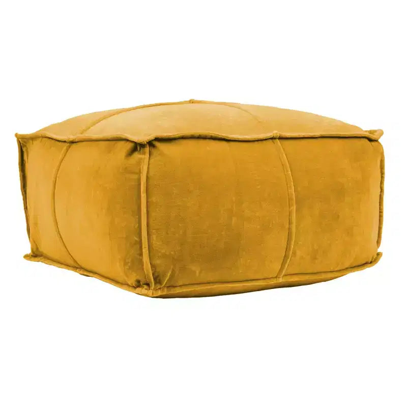 Pouf quadrato in velluto di cotone