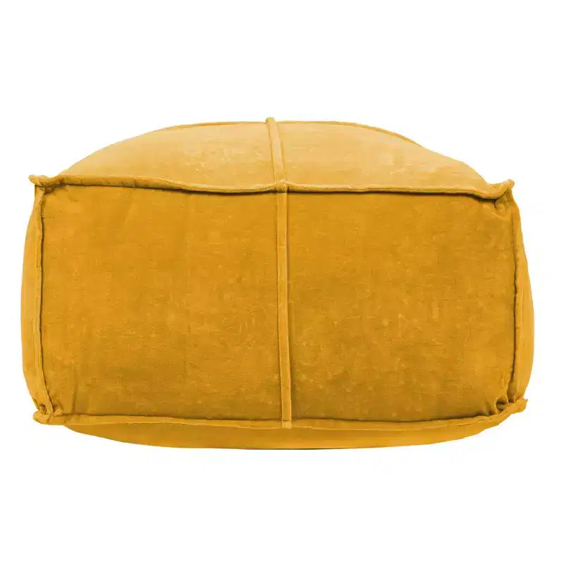 Pouf quadrato in velluto di cotone