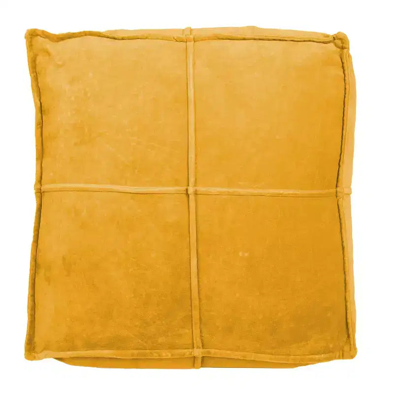 Pouf quadrato in velluto di cotone