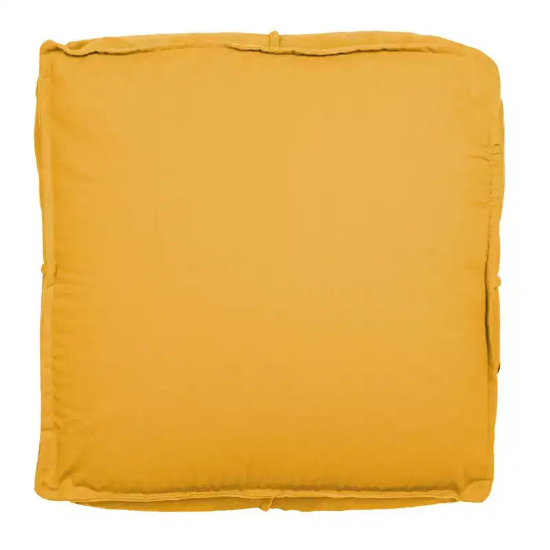 Pouf quadrato in velluto di cotone