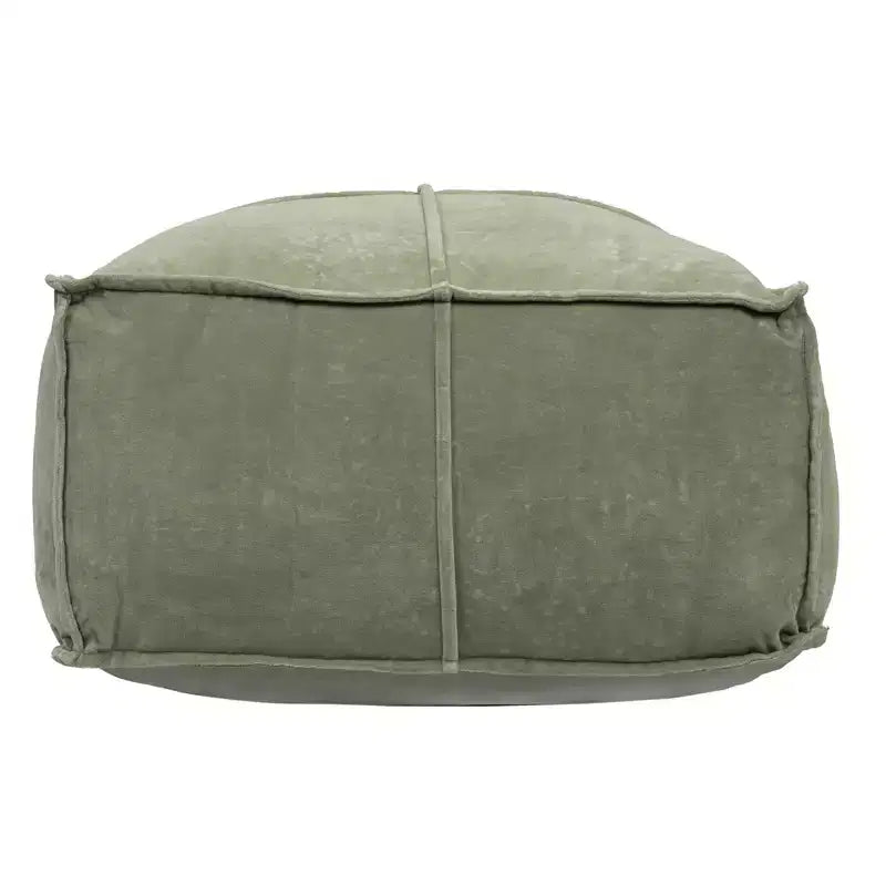 Square Cotton Velvet Pouf