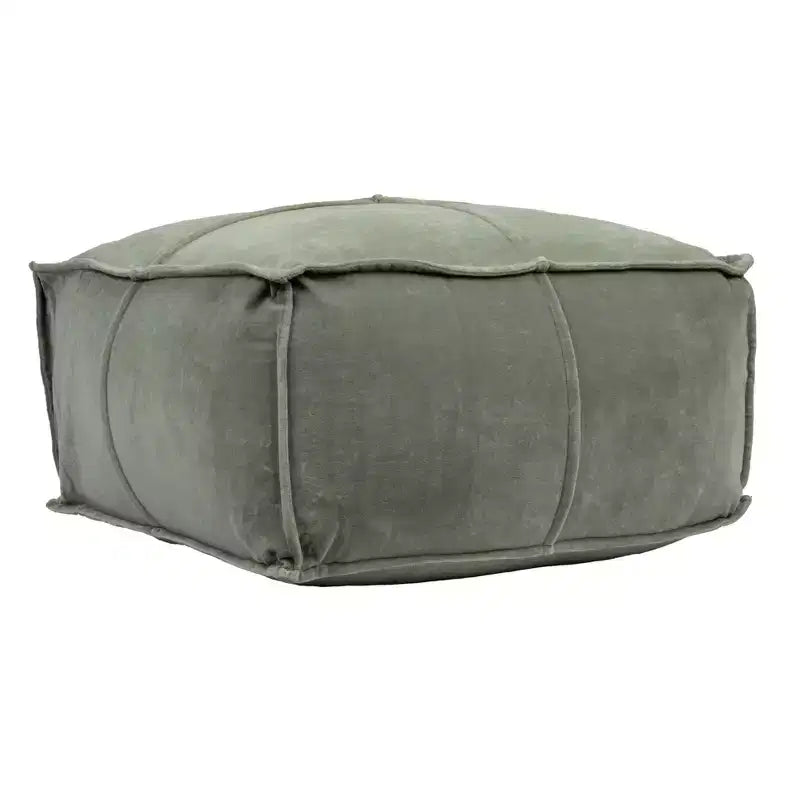 Pouf quadrato in velluto di cotone