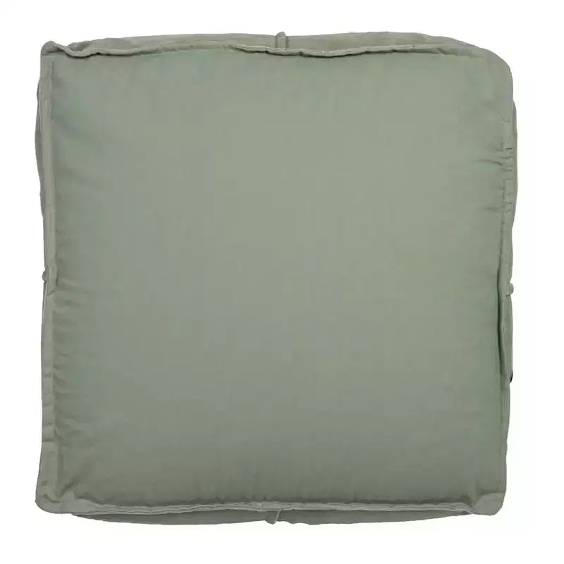 Pouf quadrato in velluto di cotone