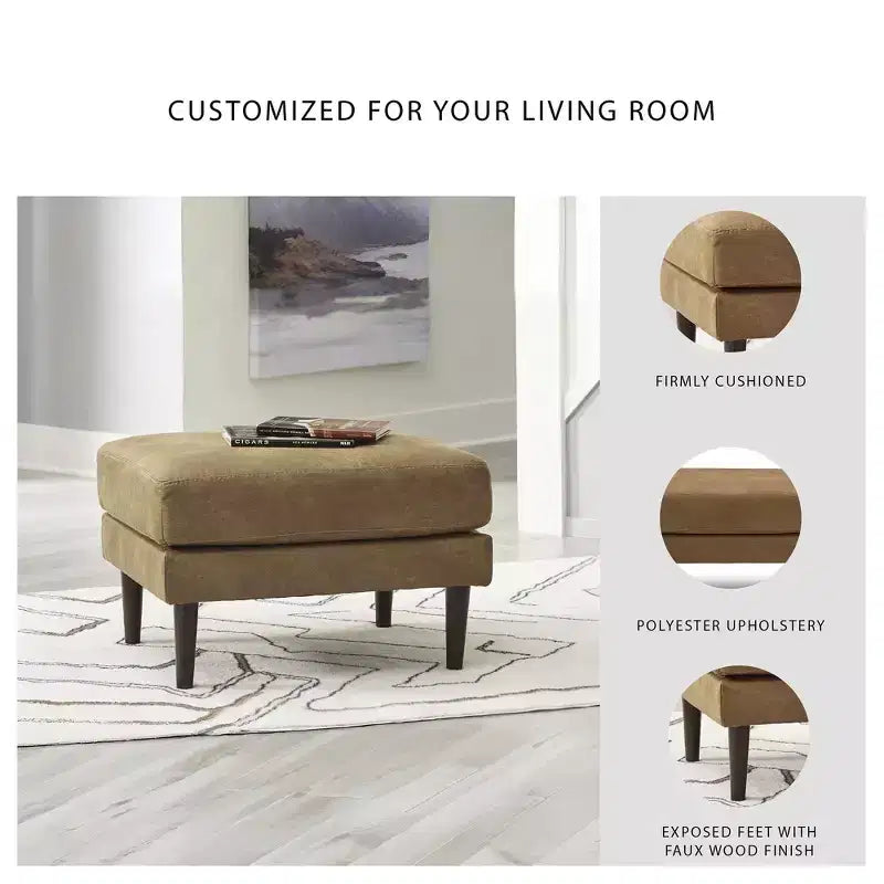 Pouf Telora Contemporaneo, Caramello