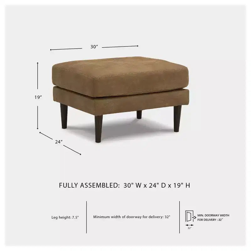 Pouf Telora Contemporaneo, Caramello