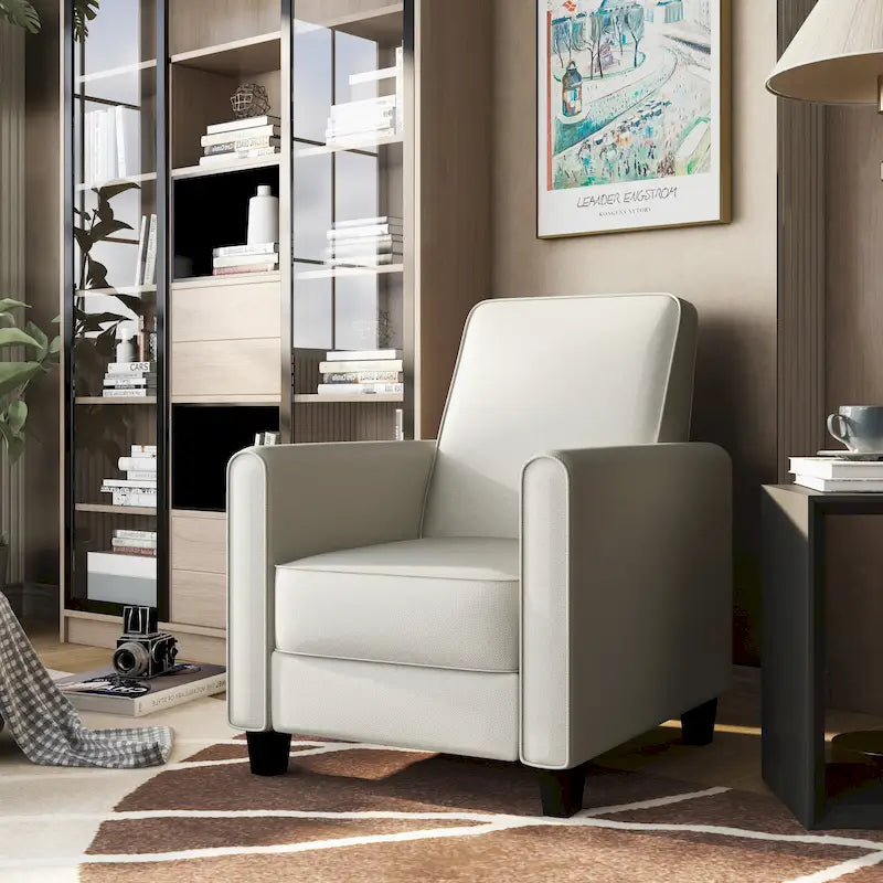 Poltrona reclinabile imbottita Haynes Traditional Fabric Welted di Furniture of America