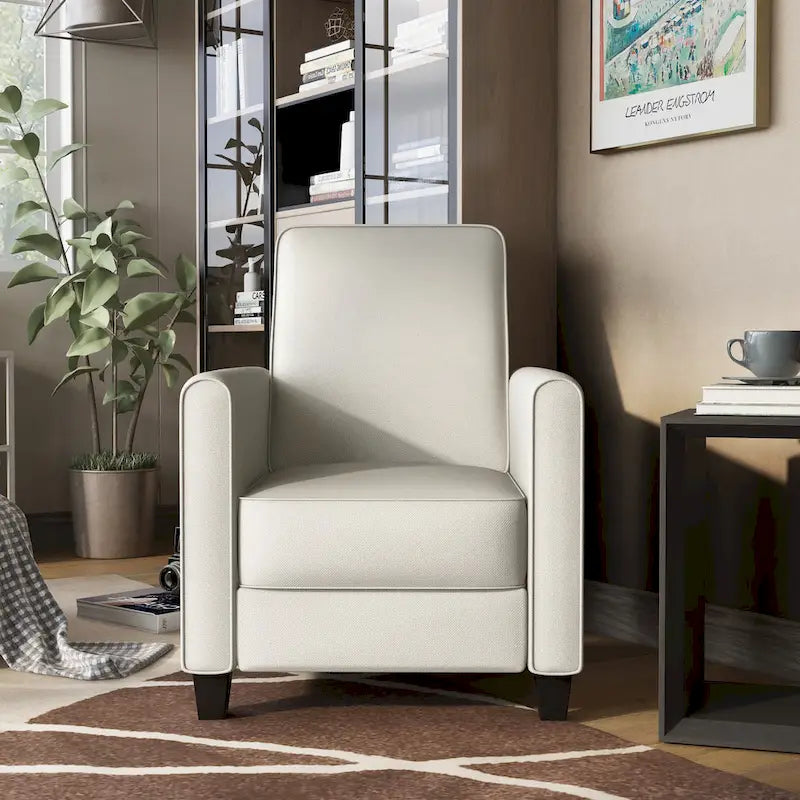 Poltrona reclinabile imbottita Haynes Traditional Fabric Welted di Furniture of America
