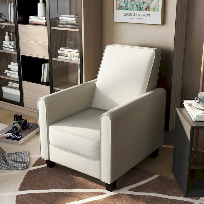 Poltrona reclinabile imbottita Haynes Traditional Fabric Welted di Furniture of America