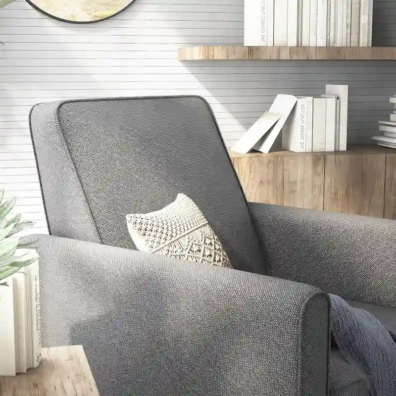 Poltrona reclinabile imbottita Haynes Traditional Fabric Welted di Furniture of America