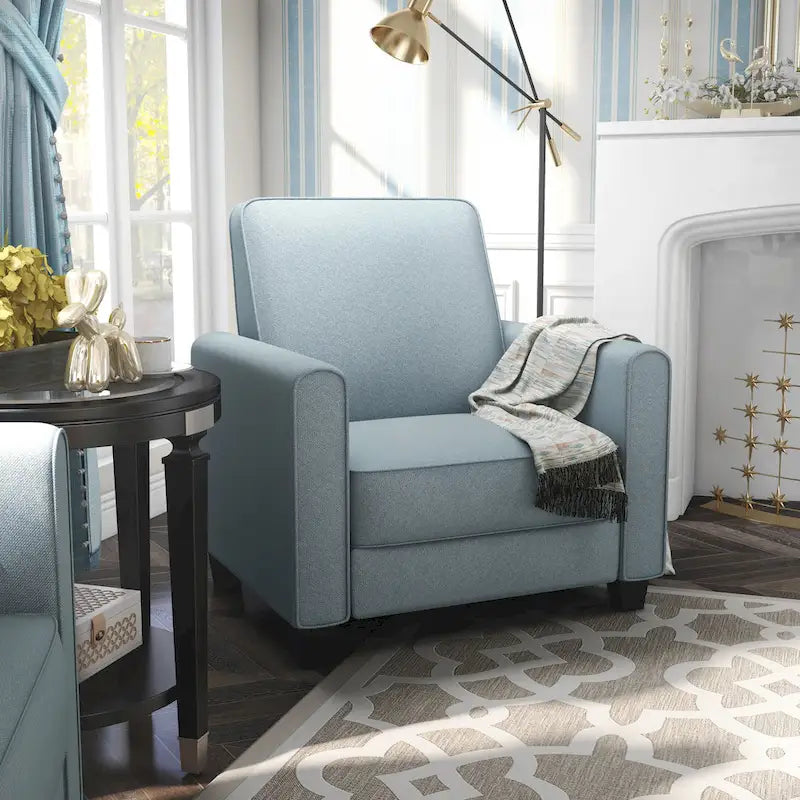 Poltrona reclinabile imbottita Haynes Traditional Fabric Welted di Furniture of America