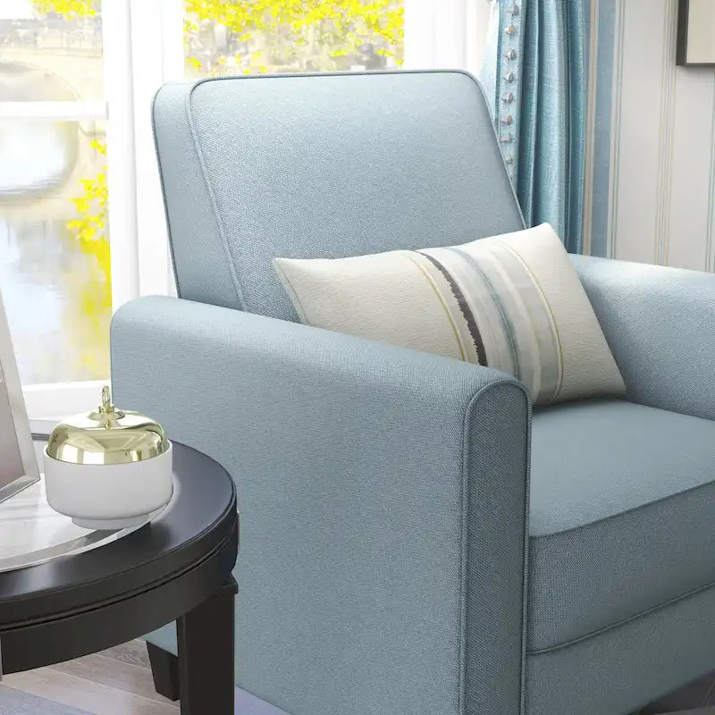 Poltrona reclinabile imbottita Haynes Traditional Fabric Welted di Furniture of America