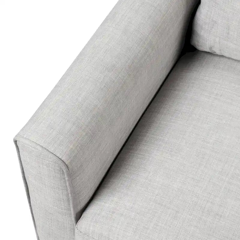 Sedia Rowan con braccioli svasati contemporanei e gambe affusolate in legno massello, poltrona singola imbottita in tessuto di Furniture of America