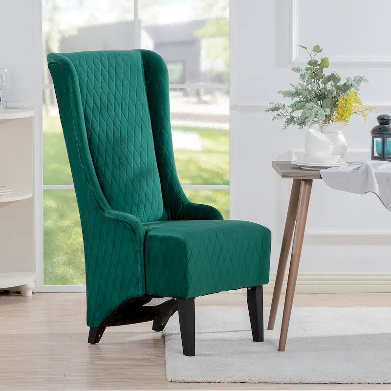 Poltrona d'accento imbottita con gambe in legno