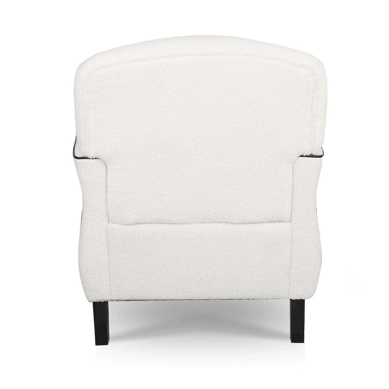 Poltrona d'accento imbottita con gambe in legno