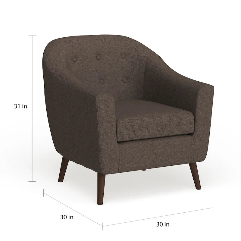 Carson Carrington Lieksa Akzentstuhl im Mid-Century-Modern-Stil