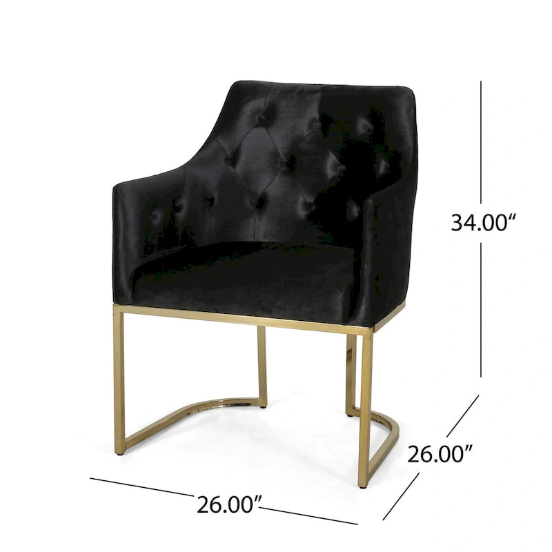 Moderner, gesteppter Glamour-Akzentstuhl McDonough von Christopher Knight Home
