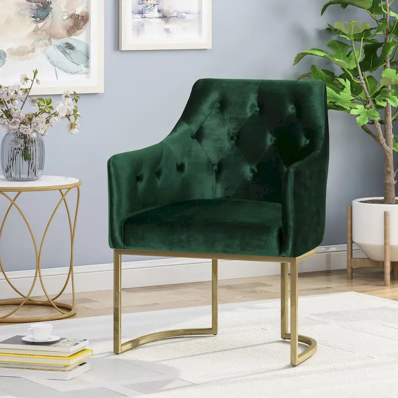 Moderner, gesteppter Glamour-Akzentstuhl McDonough von Christopher Knight Home