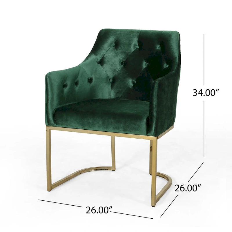 Moderner, gesteppter Glamour-Akzentstuhl McDonough von Christopher Knight Home