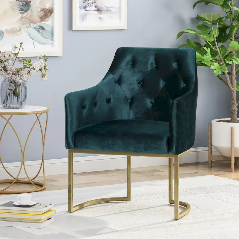 Moderner, gesteppter Glamour-Akzentstuhl McDonough von Christopher Knight Home