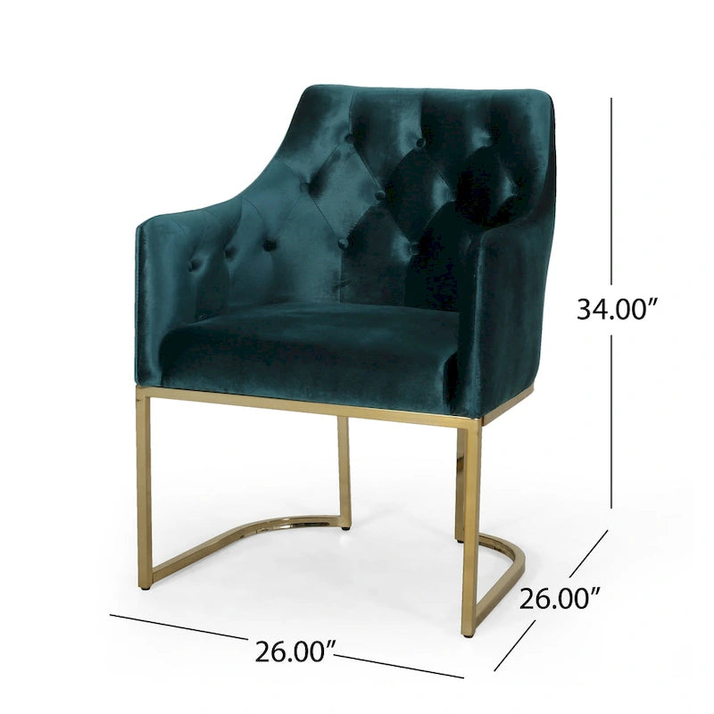 Moderner, gesteppter Glamour-Akzentstuhl McDonough von Christopher Knight Home